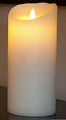 Remote Control Luminara 9 Inch Ivory Flameless Wax Candle